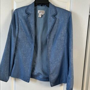 Adrianna Papell silk beaded Blue Jacket 12